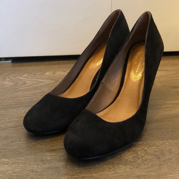 Elie Tahari black suade heels size 37 - Picture 5 of 10